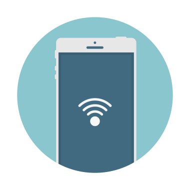 telefon wifi basit vektör çizim