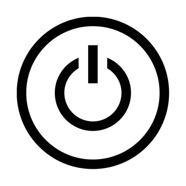 Pc güç düğmesine basit vektör çizim