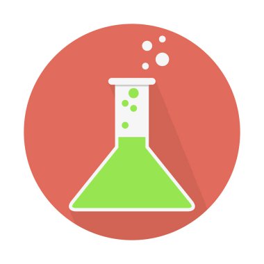 Erlenmeyer şişesi simgesi, basit vektör çizim