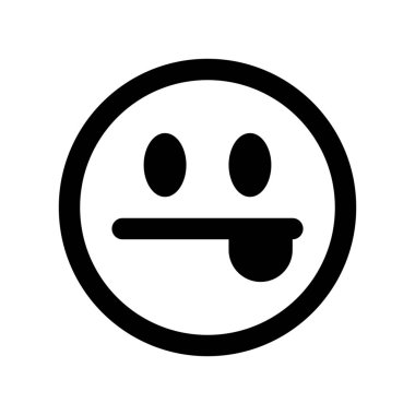 Emoji dil-out simgesi, basit vektör çizim ile