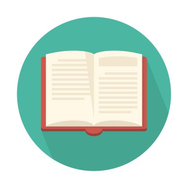 Açık metin kitap simgesini, basit vektör çizim