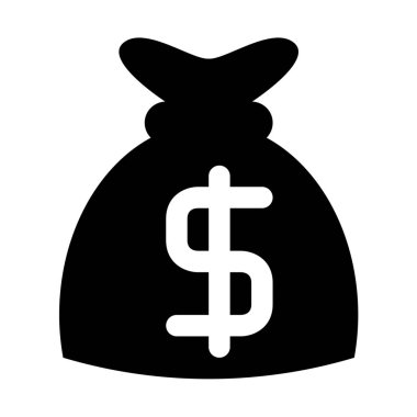 Doları para çuval, basit vektör çizim