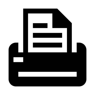 baskı teknolojisi simgesi, basit vektör çizim