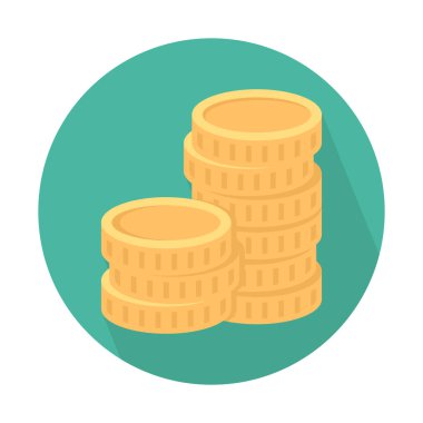 sikke yığını simgesi, basit vektör çizim