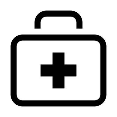 ilk yardım çantası simgesini, basit vektör çizim