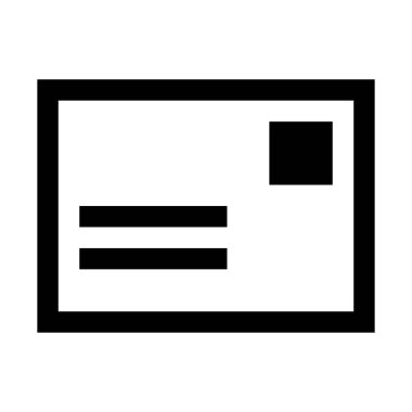 Mektup posta simgesi, basit vektör çizim