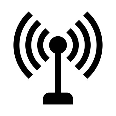 Sinyal yayın anten simgesi, basit vektör çizim