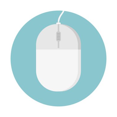 Optik kablolu fare simgesi, soyut vektör çizim