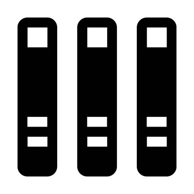 Kitap raf simgesini, basit vektör çizim