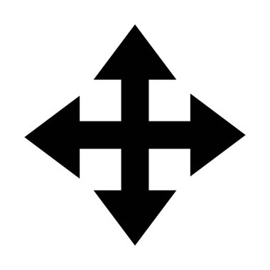 Basit vektör çizim hareket ok beyaz arka plan üzerinde