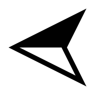 GPS sinyali simgesi, basit vektör çizim