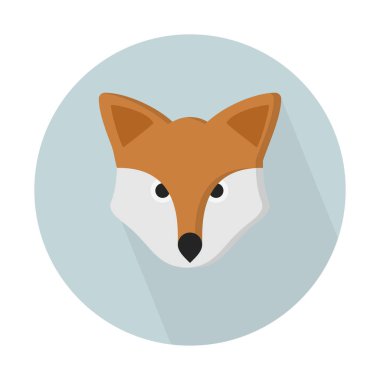 Fox simgesi, basit vektör çizim