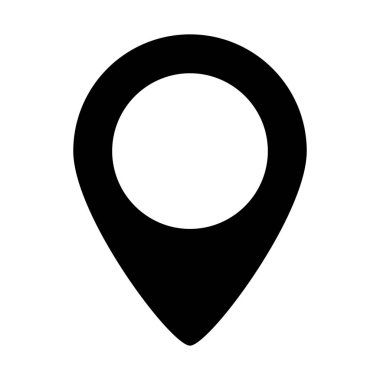 Konumu PIN işareti simgesi, basit vektör çizim
