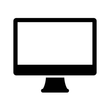 PC monitör simgesini, basit vektör çizim