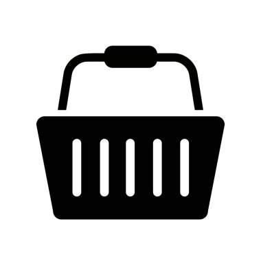 Sepeti basit vektör çizim simgesini saplı