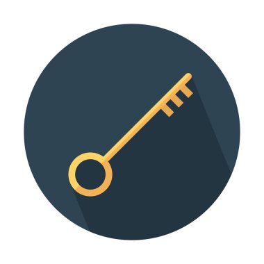 Anahtarcı, anahtar erişim simgesi, basit vektör çizim