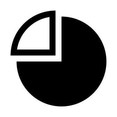 çeyrek pasta grafiği vektör çizim