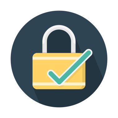 Güvenlik pasavan simgesi, basit vektör çizim