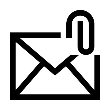 İleti eki simgesi, basit vektör çizim ile