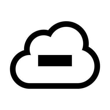 Bulut depolama simgesini, basit vektör çizim kaldır