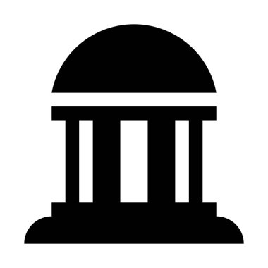 Kubbe yapısı bina simgesini, basit vektör çizim