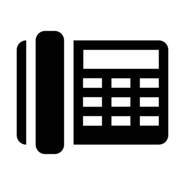 Sabit hat telefon simgesi, basit vektör çizim