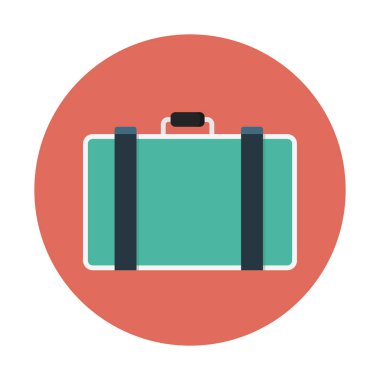 Bagaj veya bavul simgesi, basit vektör çizim