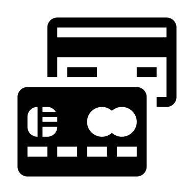Kredi kartı - nakitsiz ödeme simgesi, basit vektör çizim