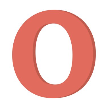 Opera web tarayıcı simgesi, basit vektör çizim