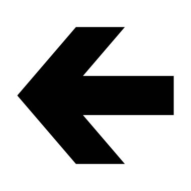 yol işareti ok simgesi, basit vektör çizim