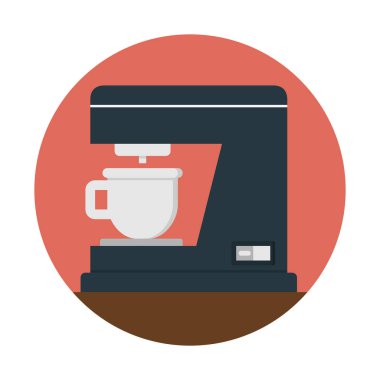 Espresso kahve makinesi simgesini, soyut vektör çizim