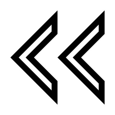 çift köşeli ayraç okları basit vektör çizim