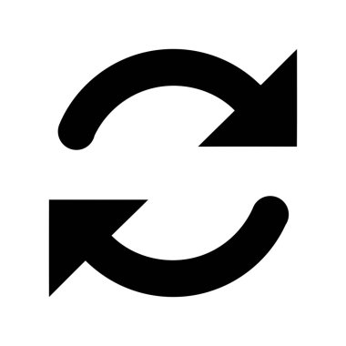 Sembol - yenileme döngüsü ok simgesi, basit vektör çizim