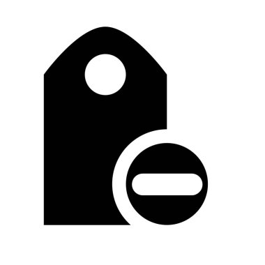 Basit vektör çizim simgesini etiketi alışveriş kaldır