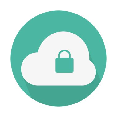 Bulut ağın güvenli basit vektör çizimi