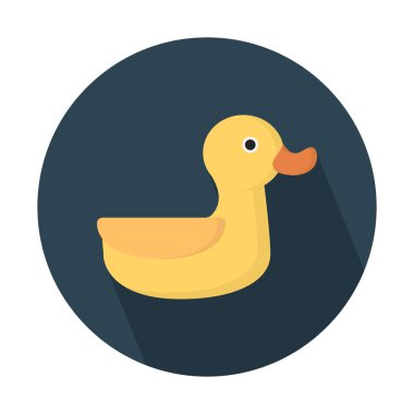 Ördek, su kuş simgesi, basit vektör çizim