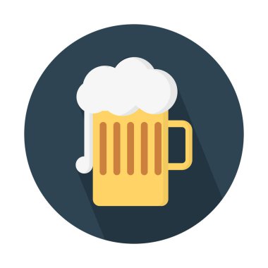 Alkollü içki, bira simgesi, soyut vektör çizim