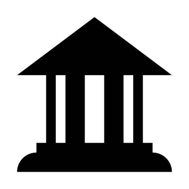 Kulübe şekil bina simgesini, basit vektör çizim