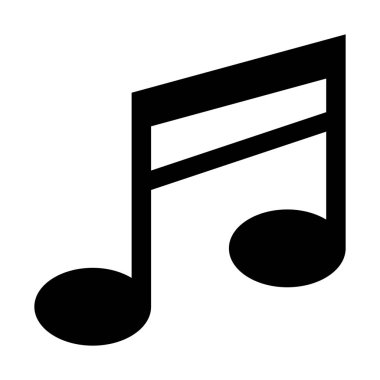 Müzikal quaver gösterimi basit vektör çizim