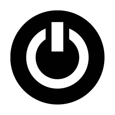 Açık kapalı anahtar simgesi, basit vektör çizim