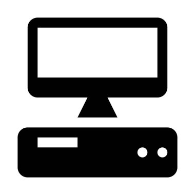 bilgisayar sistem kutsal kişilerin resmi, basit vektör çizim