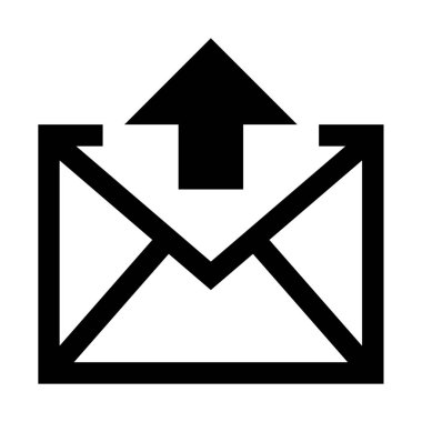 Posta giden kutusu simgesi simgesi, basit vektör çizim