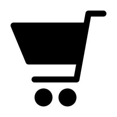 Süpermarket arabası alışveriş basit vektör çizim