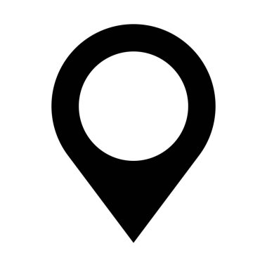 Konum işaretçisi PIN simgesi, basit vektör çizim