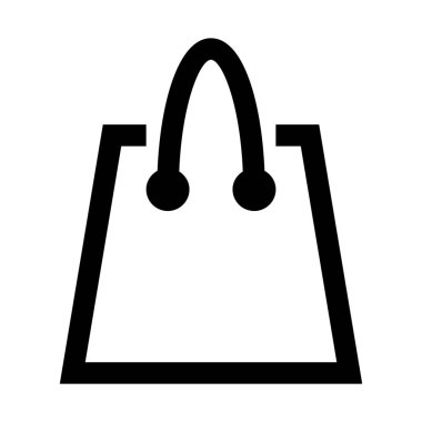 Basit vektör çizim simgesini online mağaza alışveriş çantası