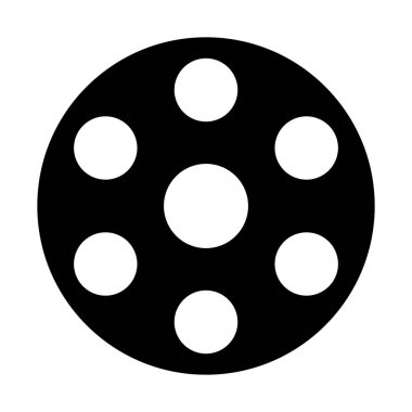 Video film biriktirme simgesi, soyut vektör çizim