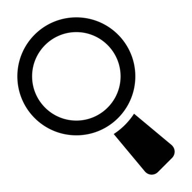 Search tool or magnifying glass icon, abstract vector illustration clipart
