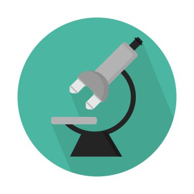 mikroskop simgesi, basit vektör çizim