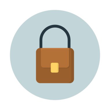 Trendy moda çanta simgesi, basit vektör çizim