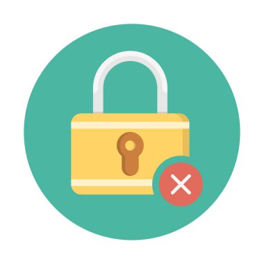 Kaldır kilit güvenlik basit vektör çizim